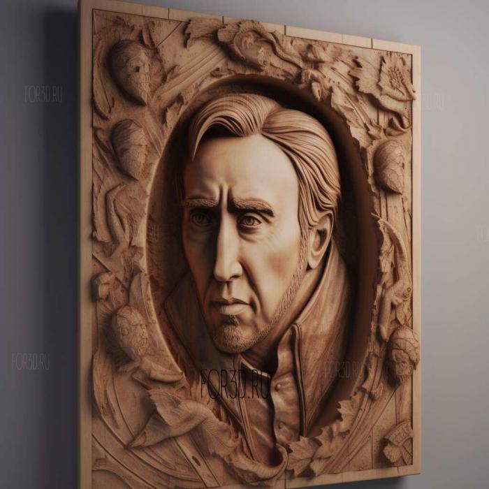 nicolas cage 1 stl model for CNC